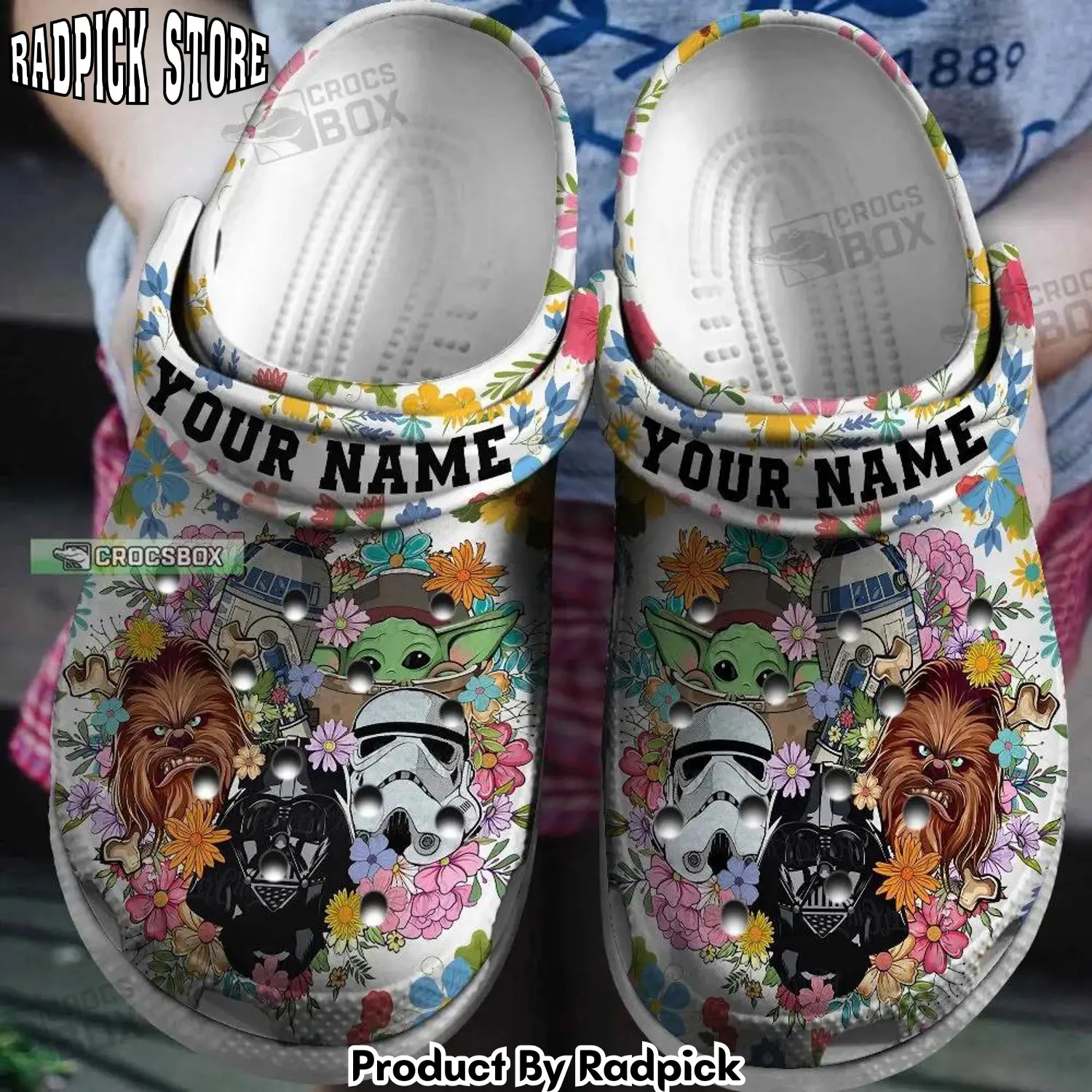 Radpick star wars characters chibi floral crocss shoes rp6521232